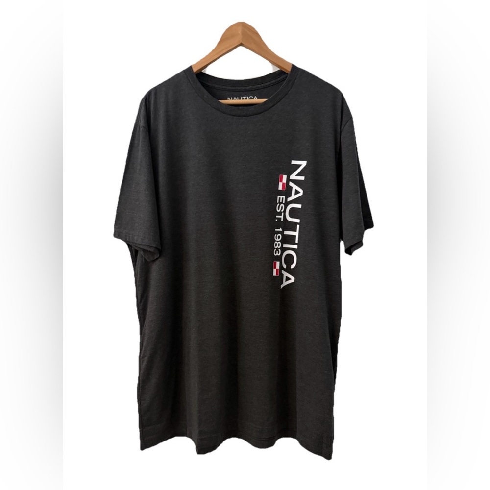 Nautica Sleepwear Men’s XL Gray Logo T-Shirt Lounge Tee